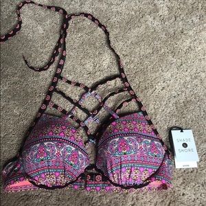 NEW 34B shade & shore push up Bikini Top
